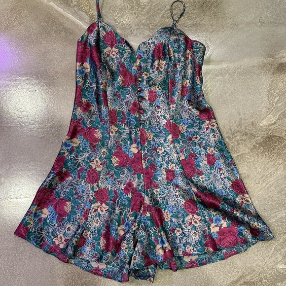 Vintage 90’s Splendida per La Senza silky slip romper. Gorgeous floral lingerie. - Picture 2 of 10